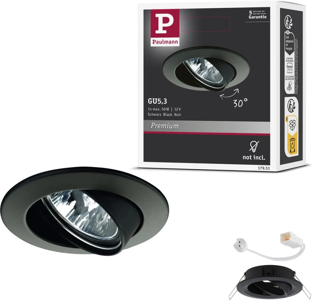 Paulmann Premium Inbouwlamp Zwenkbaar 83mm GU5.3 50W