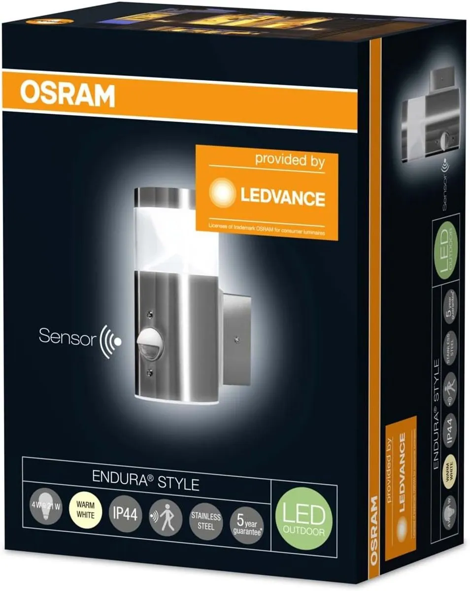 Osram Endura Style Mini Wall Sens LED Wandlamp - Warm wit - Buiten - afbeelding 6 van 6