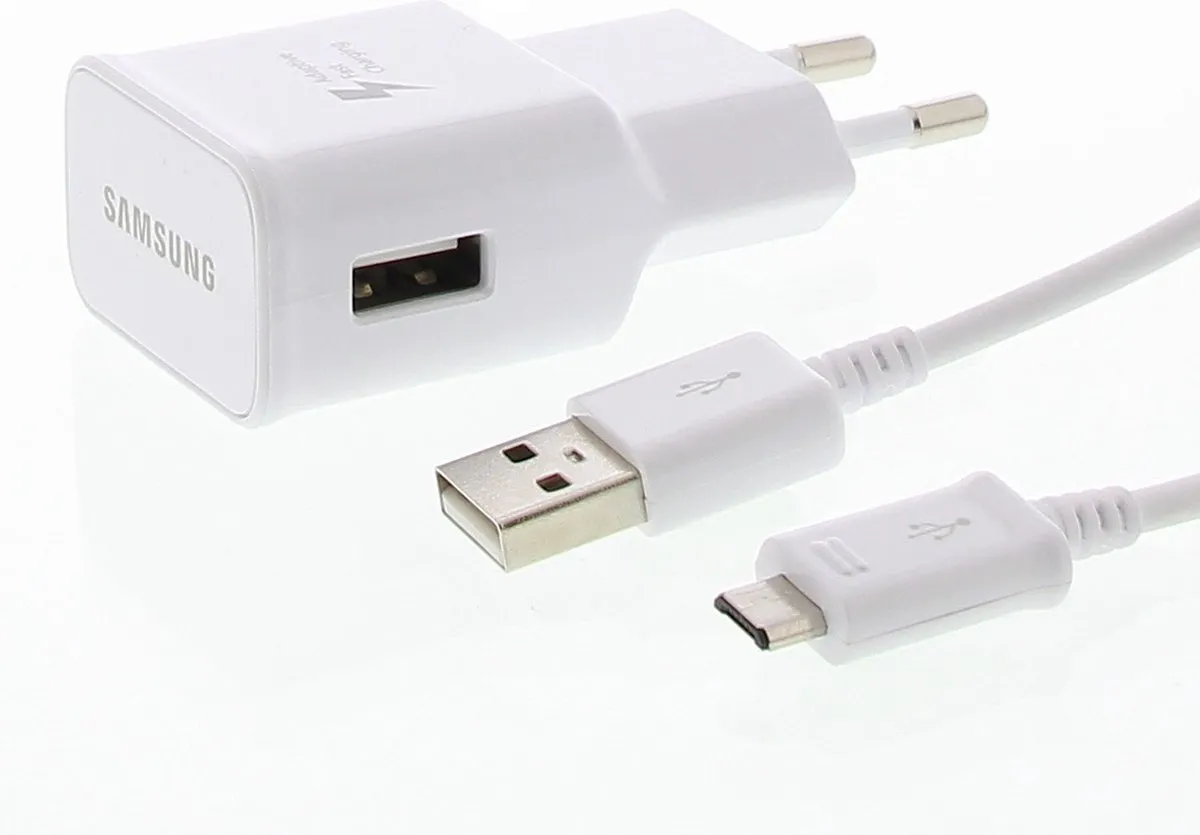 Samsung Adaptive Fast Charger USB-A naar Micro USB 15W - Wit