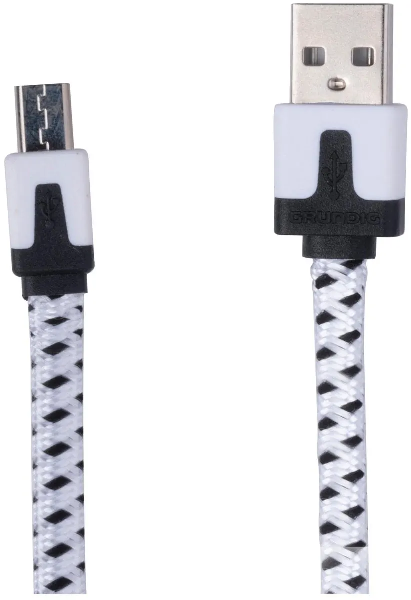 Grundig USB Micro-USB Nylon Kabel 2m