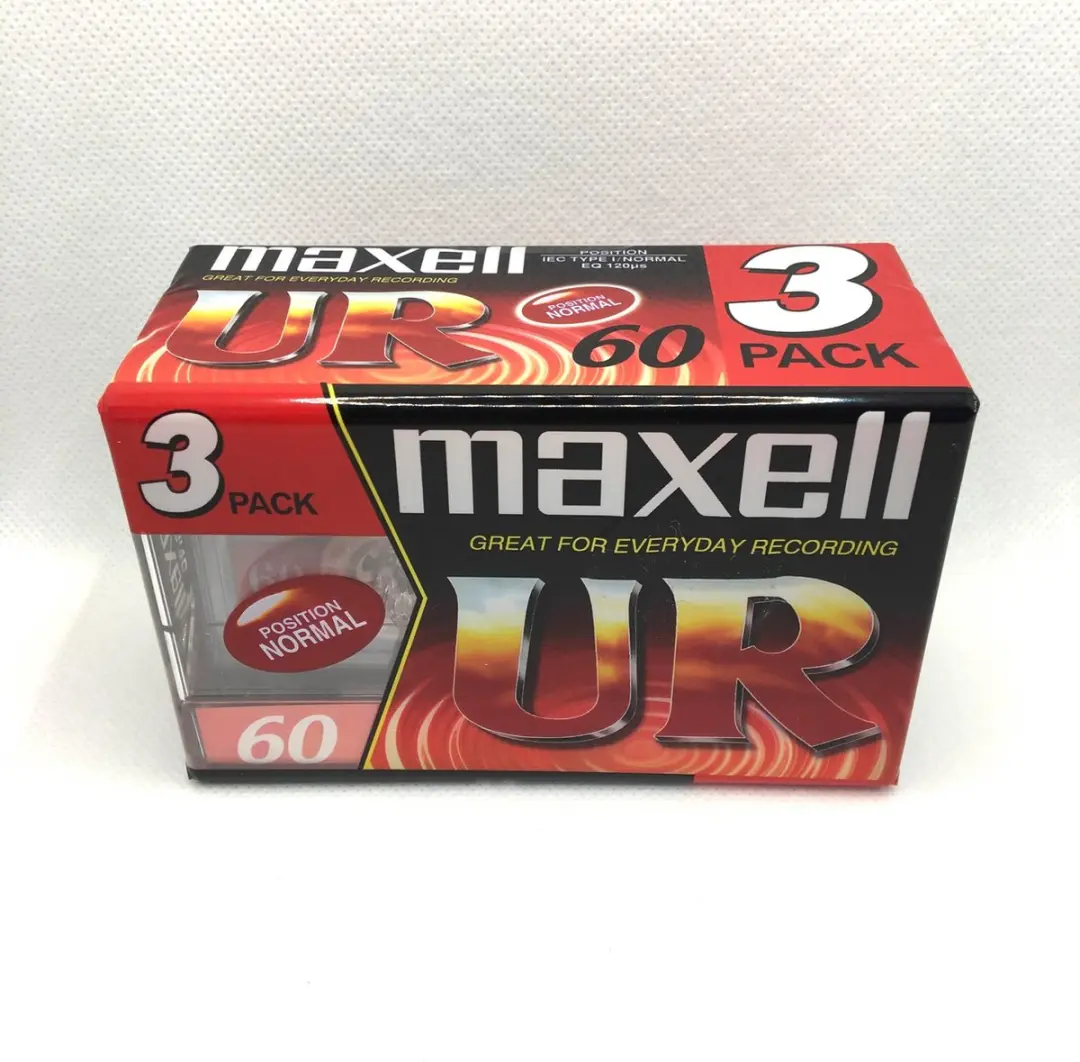 Audio Cassette Tape Maxell 3-Pack UR 60 normal position  / Uiterst geschikt voor
