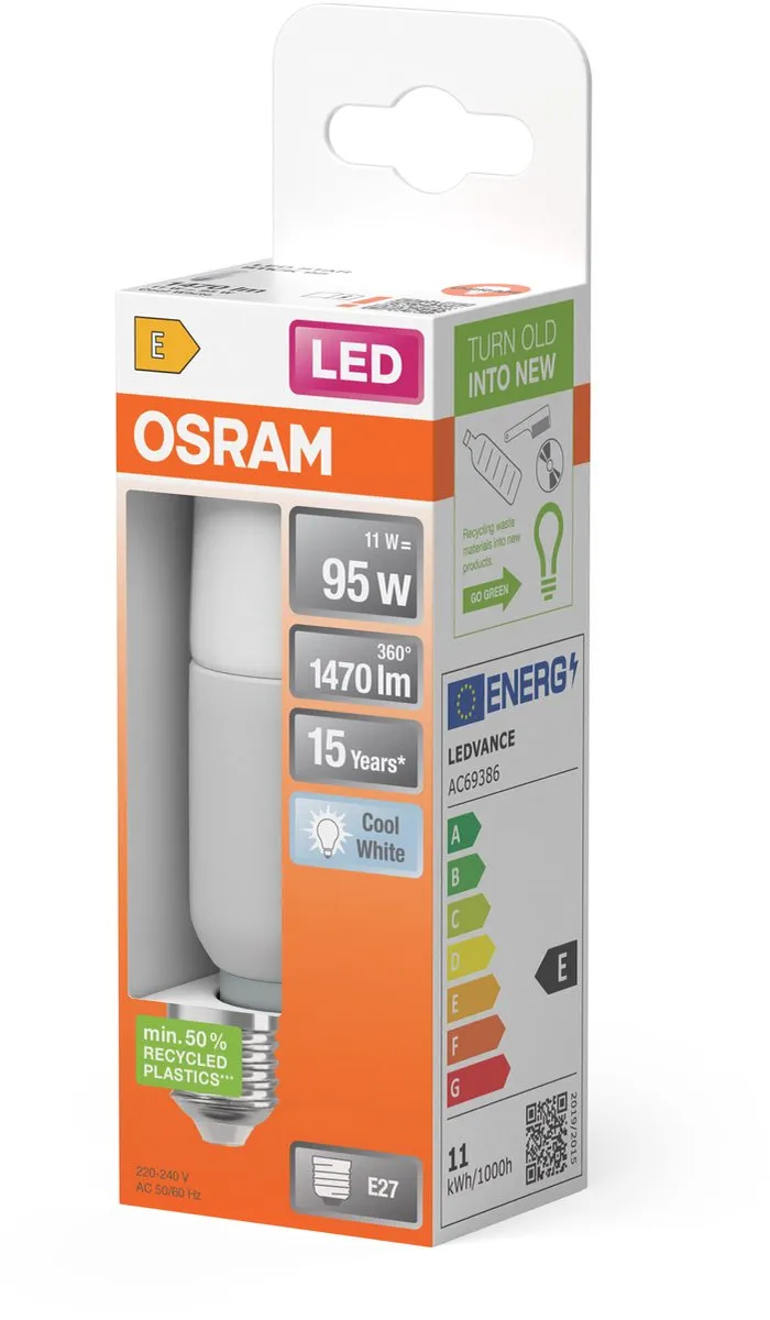 Osram LED Sticklamp 11W E27 1470lm - Mat - Koel wit