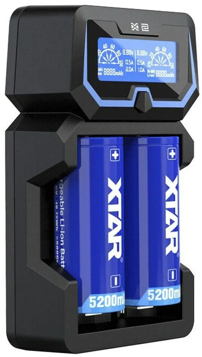 Xtar X2 Batterijlader 18650/21700 - 2A - LCD - afbeelding 4 van 6