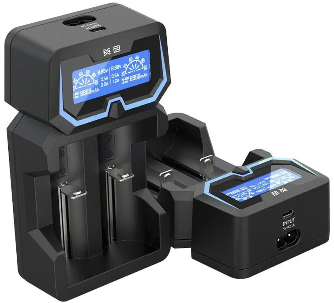 Xtar X2 Batterijlader 18650/21700 - 2A - LCD - afbeelding 5 van 6