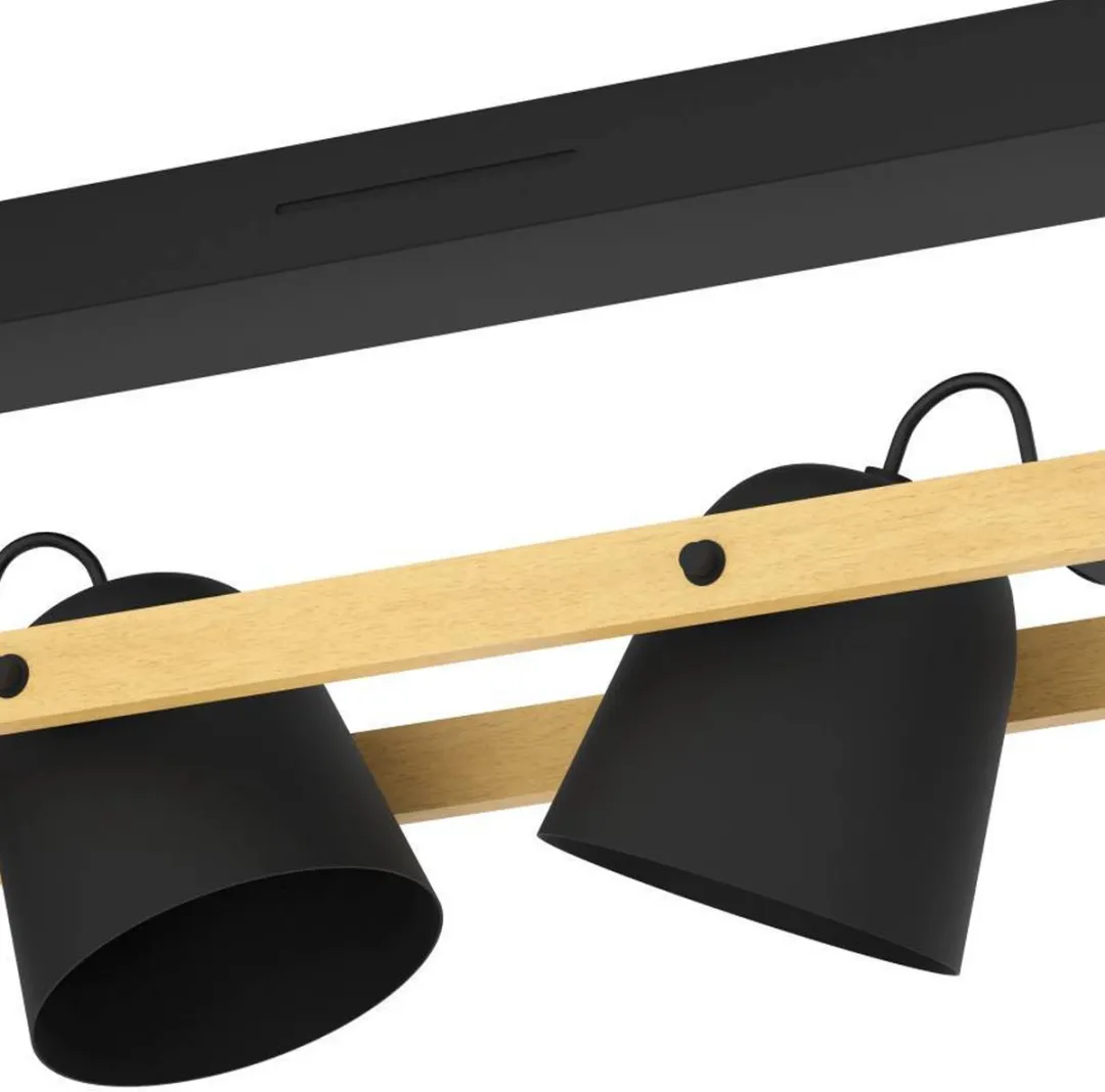 EGLO connect.z Hornwood-Z Plafondlamp 78cm - RGB & Wit - Zigbee - Zwart/Bruin