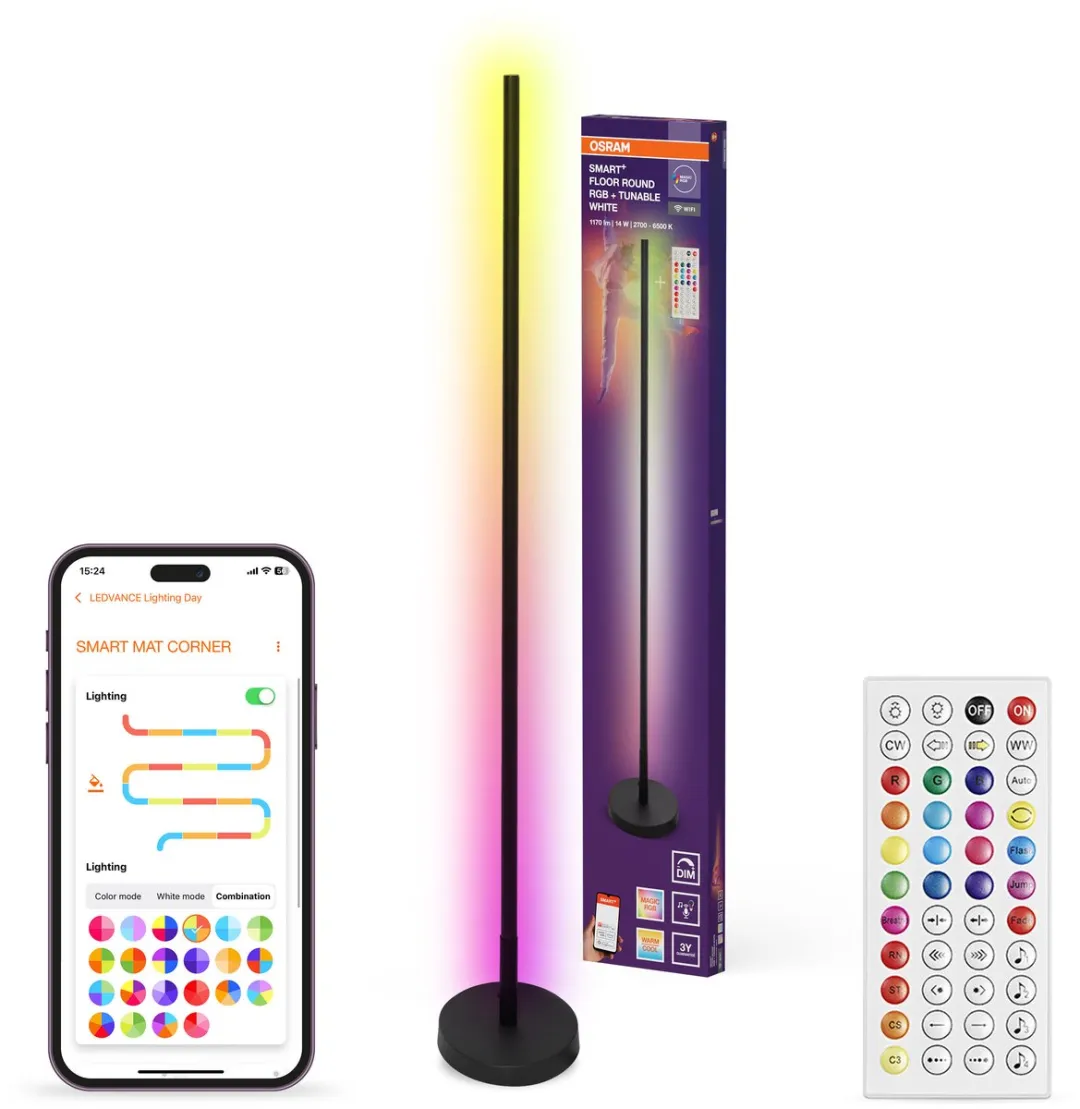 Osram SMART+ WIFI LED Vloerlamp Zwart 14W - 1170lm