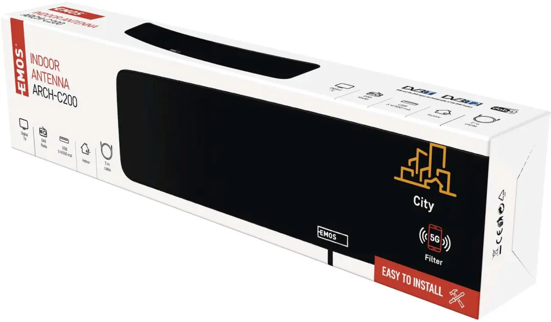 Emos CITY ARCH-C200 J0703 Binnenantenne - Zwart - afbeelding 2 van 6
