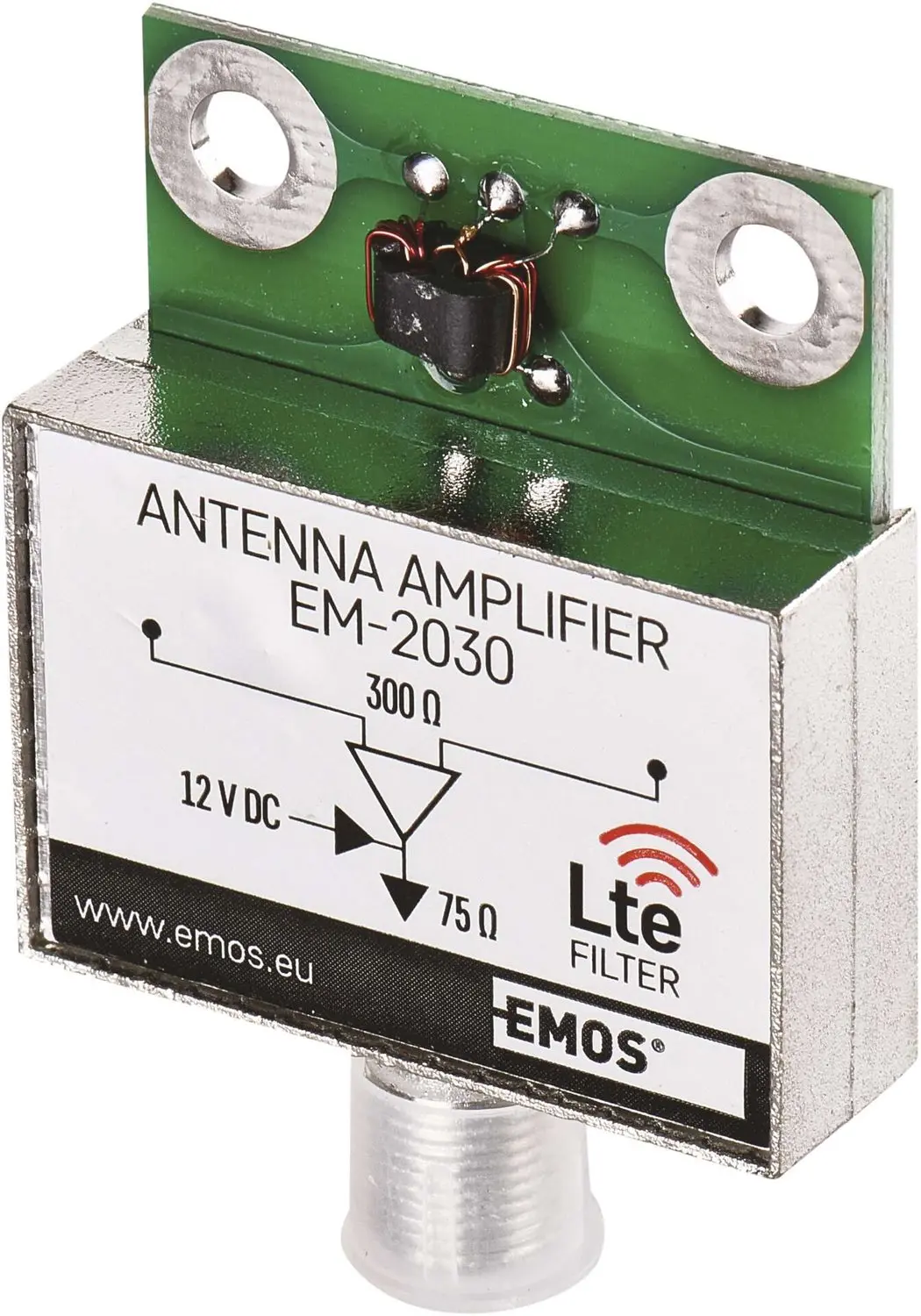 Emos J5803 Antennevoorversterker - 30dB VHF/UHF - afbeelding 2 van 6