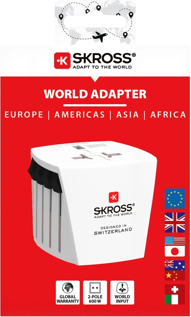Skross MUV Micro 1.102500 Wereldreisadapter - Wit - afbeelding 2 van 6
