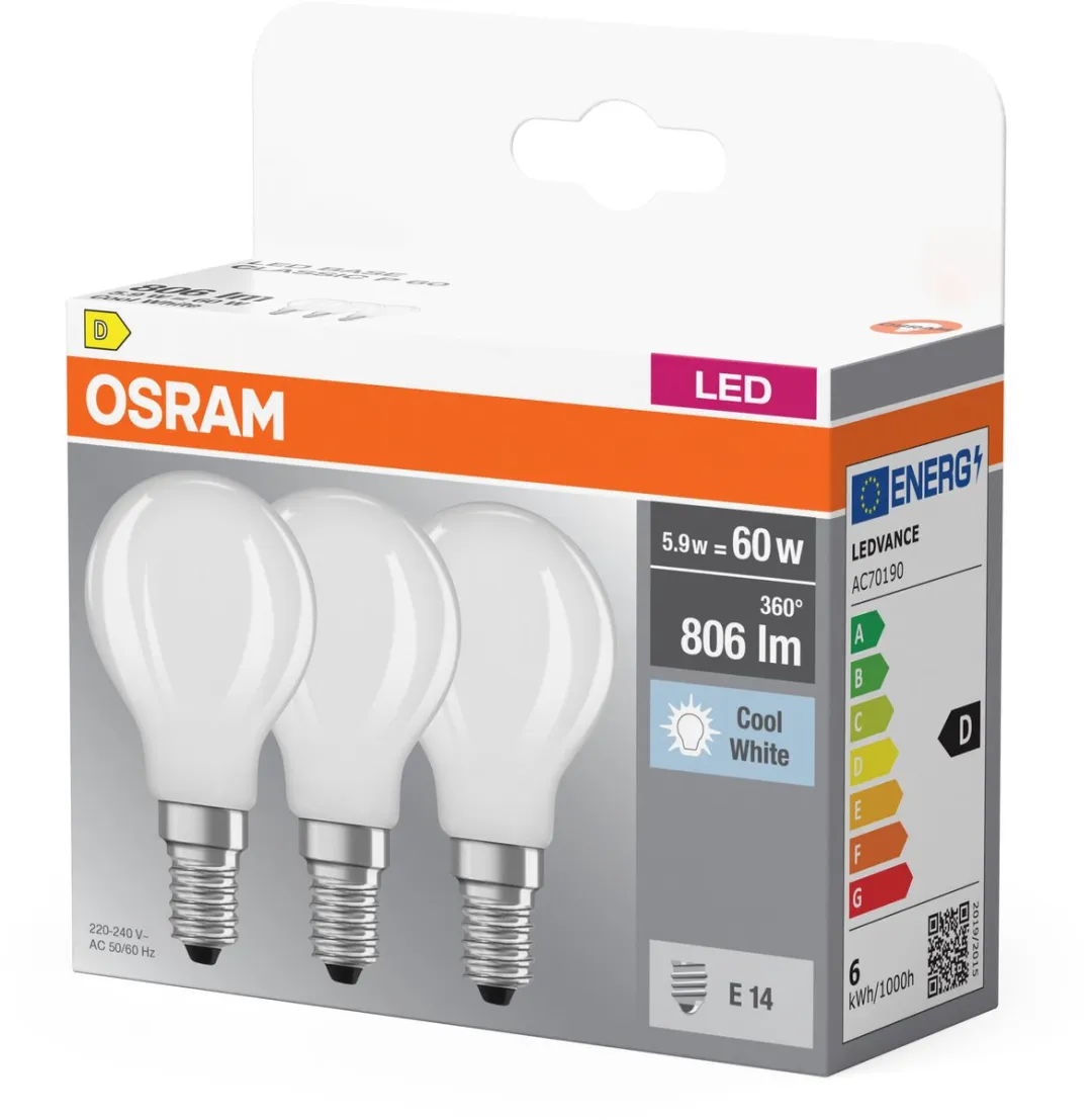 Osram Ster Filament Lamp E14 5.5W Koelwit - 3 Stuks - afbeelding 6 van 6