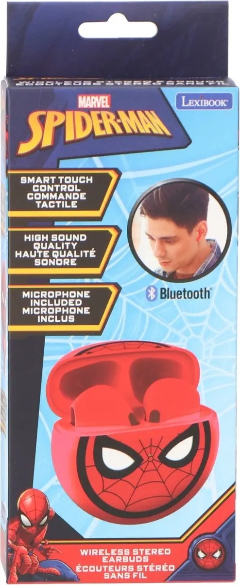 Lexibook Spider-Man Bluetooth Oordopjes HPBT05SP - Rood - afbeelding 3 van 6