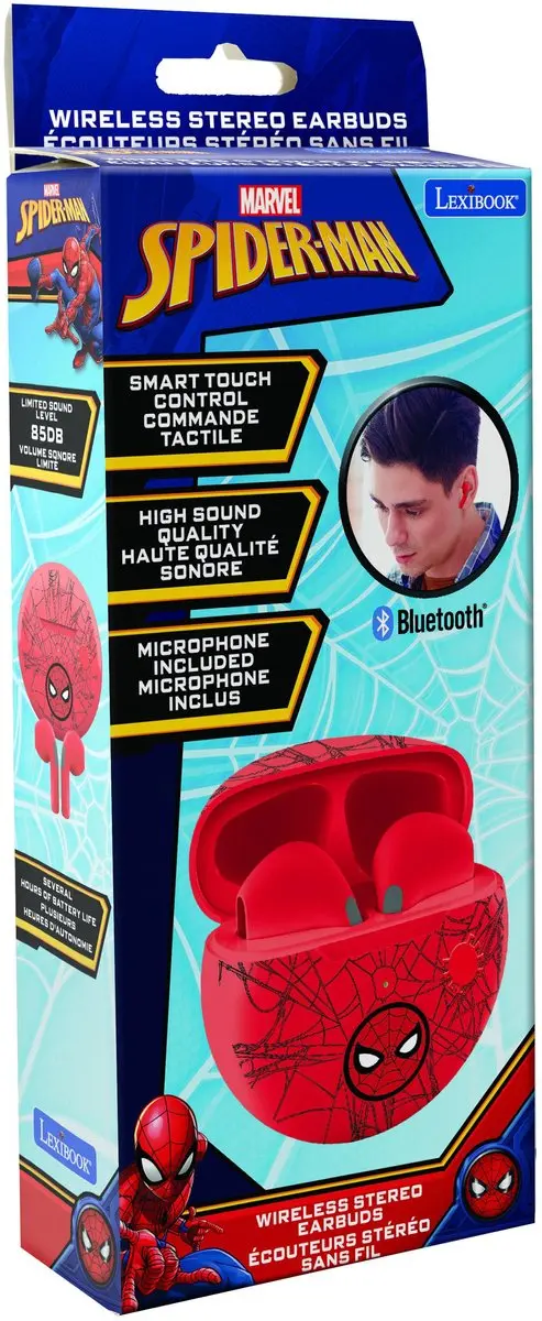 Lexibook Spider-Man Bluetooth Oordopjes HPBT05SP - Rood - afbeelding 5 van 6