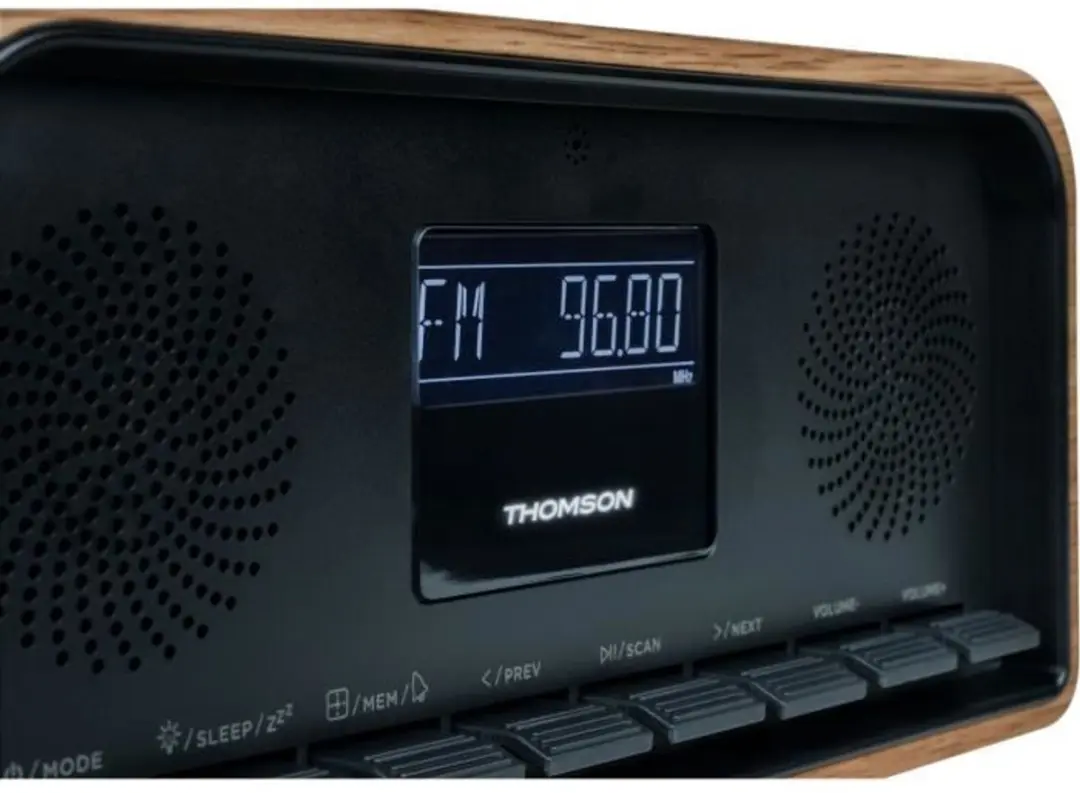 Thomson Vintage Cosy Bluetooth Wekkerradio - 30W - Zwart - afbeelding 2 van 6