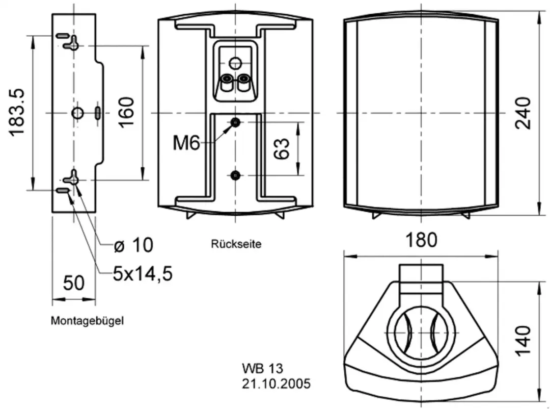 Visaton WB 13 VS-WB13B Luidspreker - 100V - Zwart - afbeelding 5 van 6