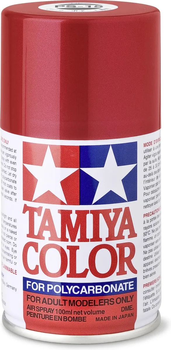 Tamiya PS-15 Metallic Rood Acryl Spray 100ml
