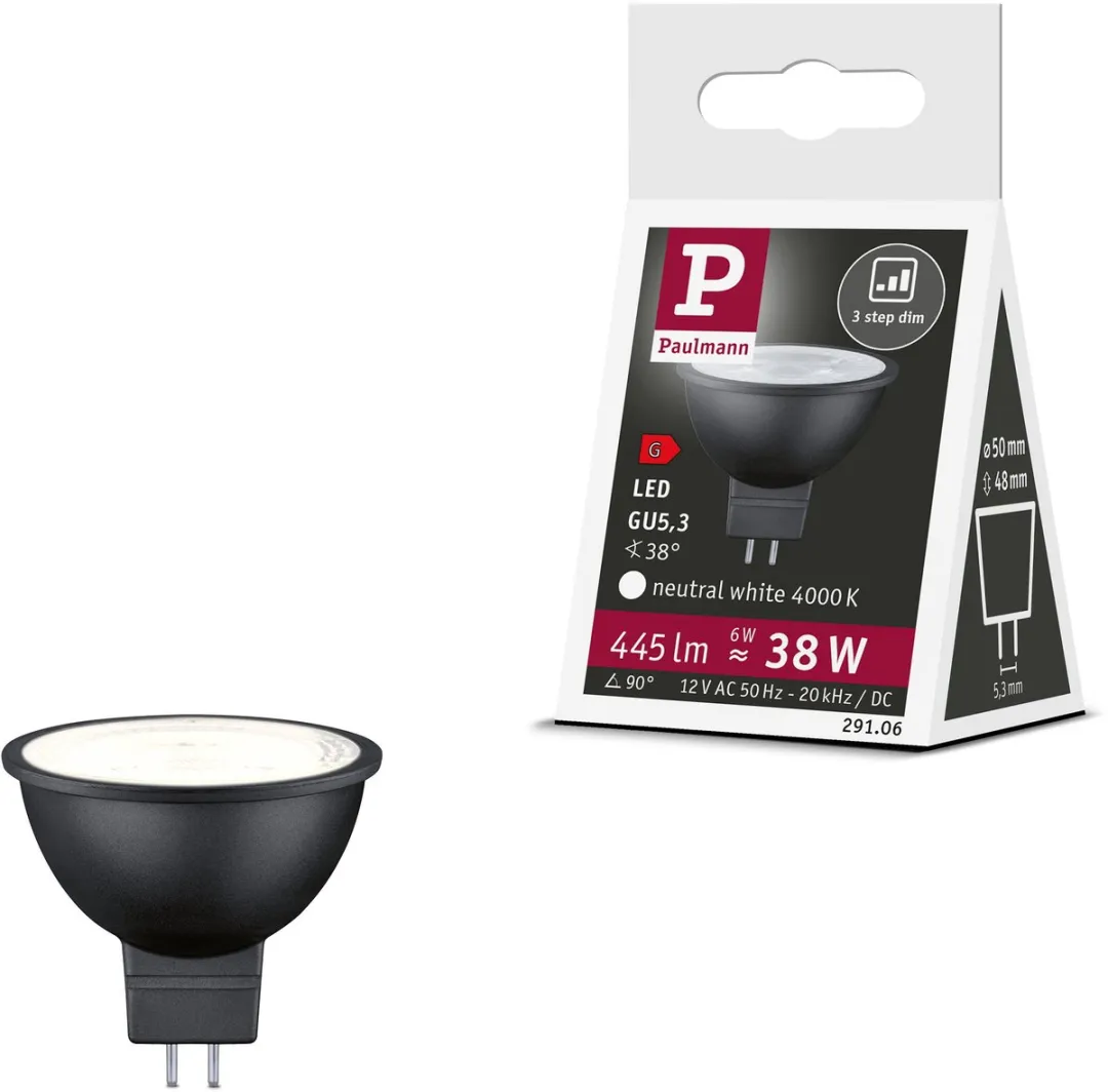 Paulmann 12V 3-Step-Dim LED Reflector GU5.3 6W 445lm