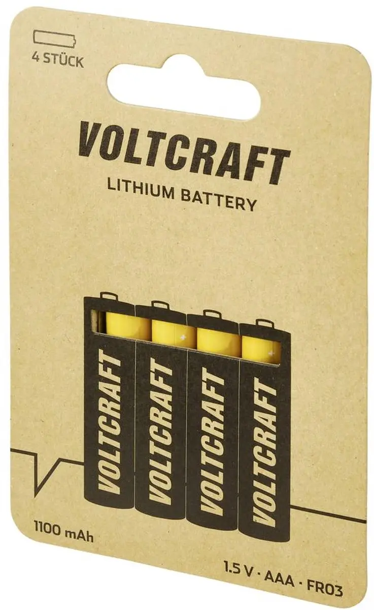 Voltcraft Extreme Power FR03 AAA lithium batterij - 1.5V 1100mAh - 4 stuk - afbeelding 4 van 4