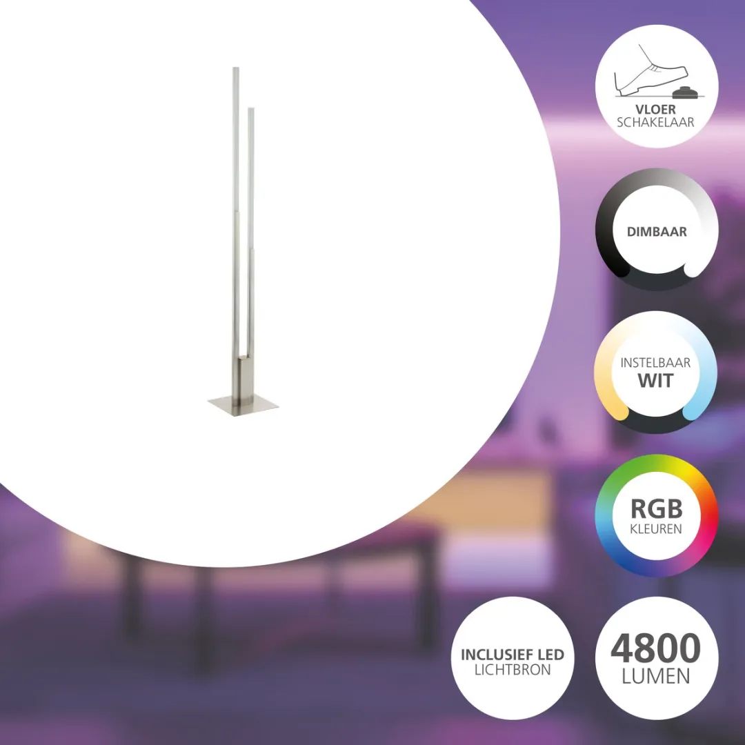 EGLO connect.z Fraioli-Z Vloerlamp 175,5cm - Wit/Grijs