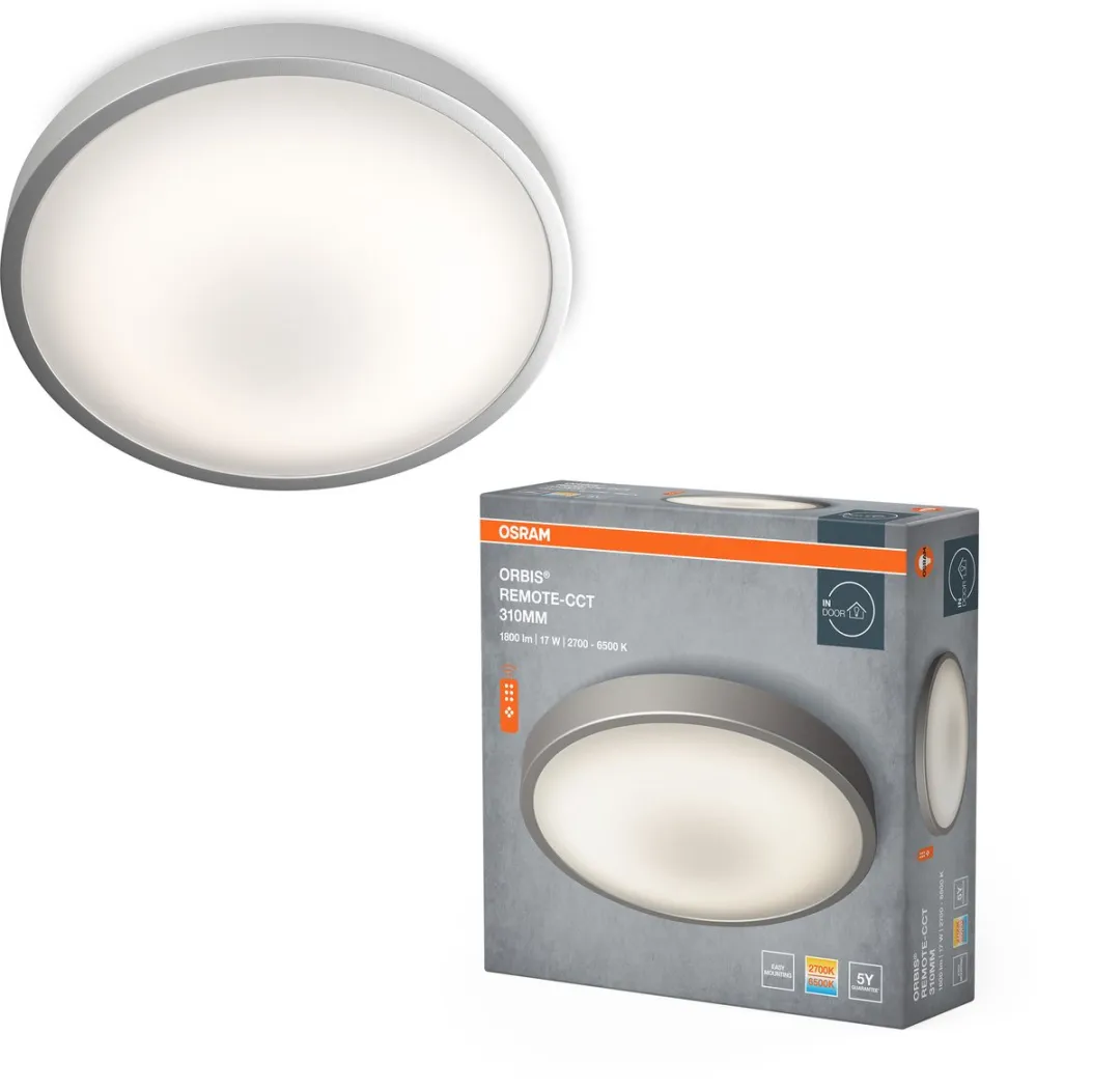 Osram Orbis LED Plafondlamp 310cm 17W - Wit 3000K - Met afstandsbediening