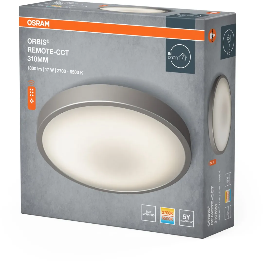 Osram Orbis LED Plafondlamp 310cm 17W - Wit 3000K - Met afstandsbediening