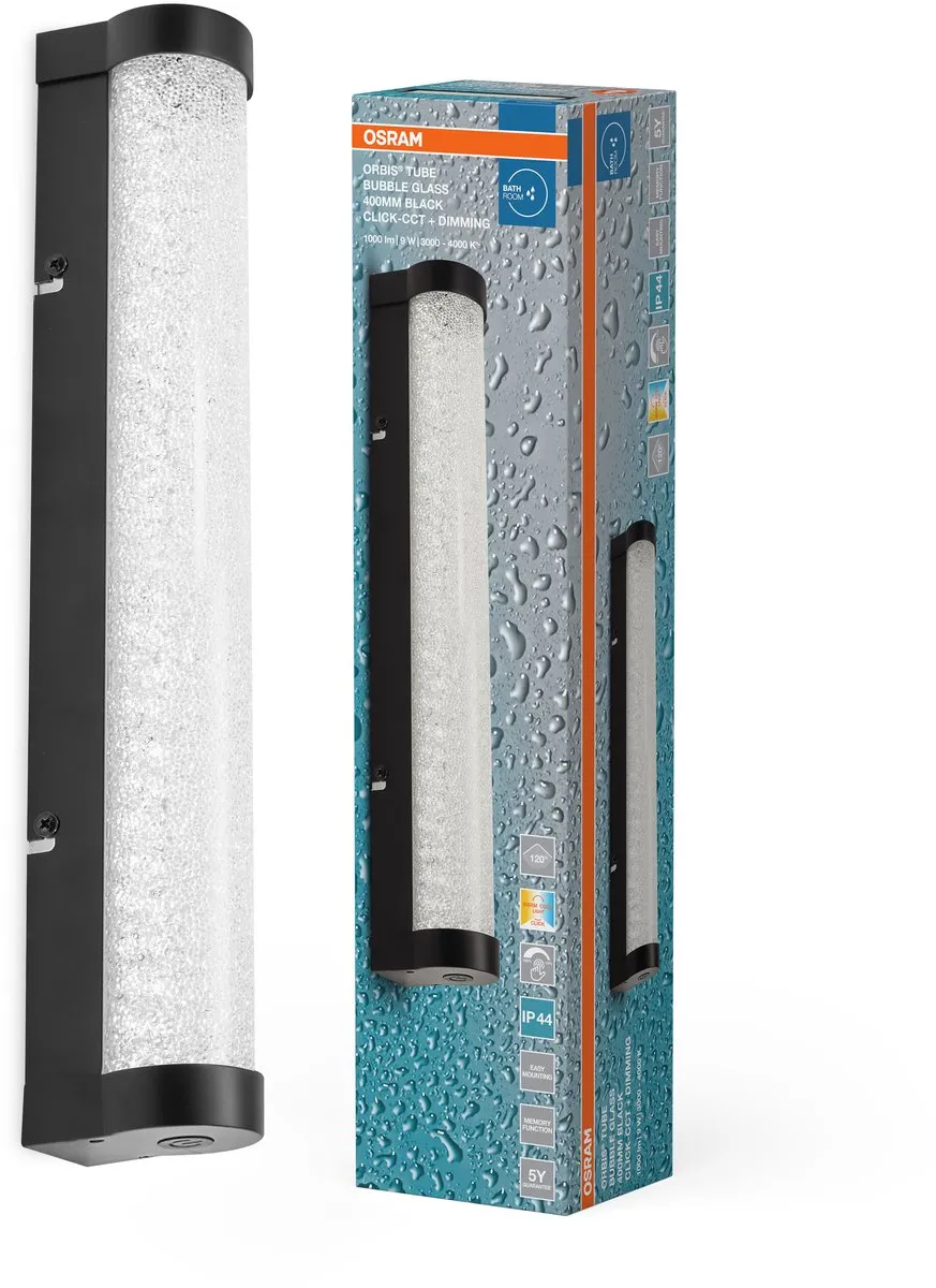 Osram Orbis Tube LED Wandlamp 9W 820lm - Zwart - 40cm