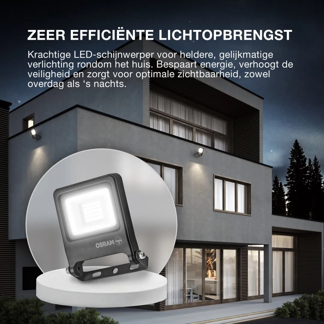 Osram Endura Flood PC 20W LED-schijnwerper 1800lm - Donkergrijs