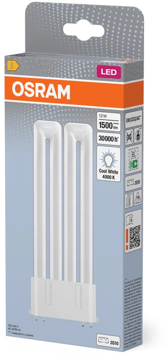 Osram LED-lamp 2G10 12W Neutraalwit - 4000K - Helder