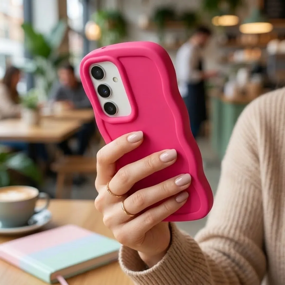 NUVEX Siliconen Hoesje Samsung Galaxy A56 - 6 Stuks Mintgroen/Zwart/Roze