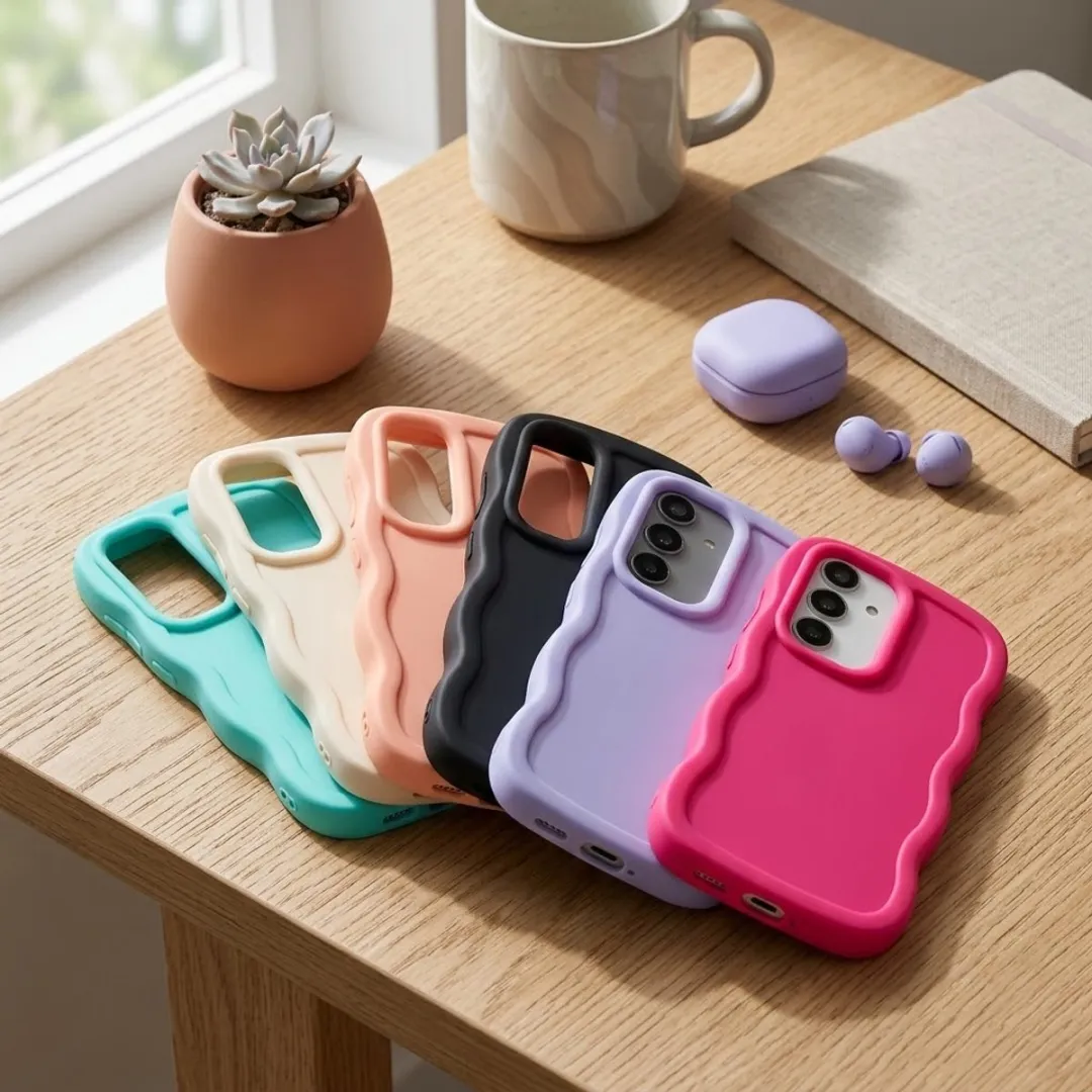 NUVEX Siliconen Hoesje Samsung Galaxy A56 - 6 Stuks Mintgroen/Zwart/Roze