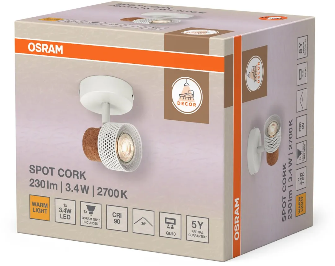 Osram Decor Spot Cork GU10 Warm Wit - 230lm