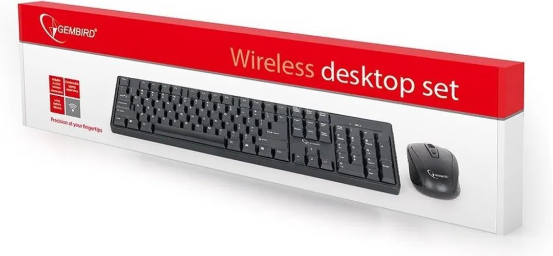 Gembird KBS-W-01 Draadloze Desktopset - Zwart
