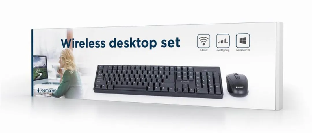 Gembird KBS-W-01 Draadloze Desktopset - Zwart