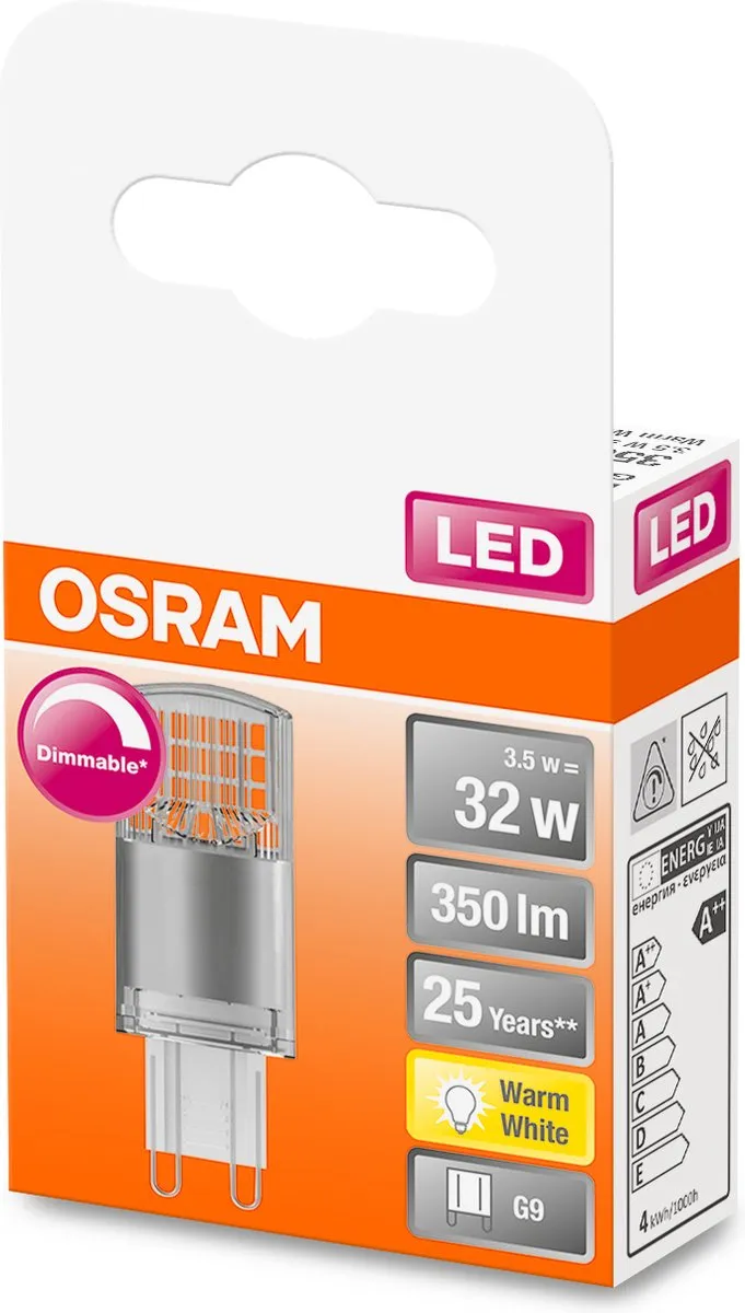 Osram LED-lamp G4 Ballon 2W Warmwit - 2700K