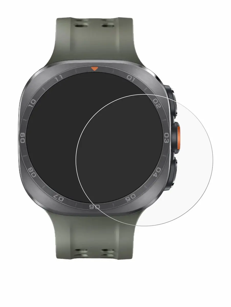 upscreen Screenprotector Samsung Galaxy Watch Ultra 2 47mm - Antibacterieel Transparant - afbeelding 5 van 6