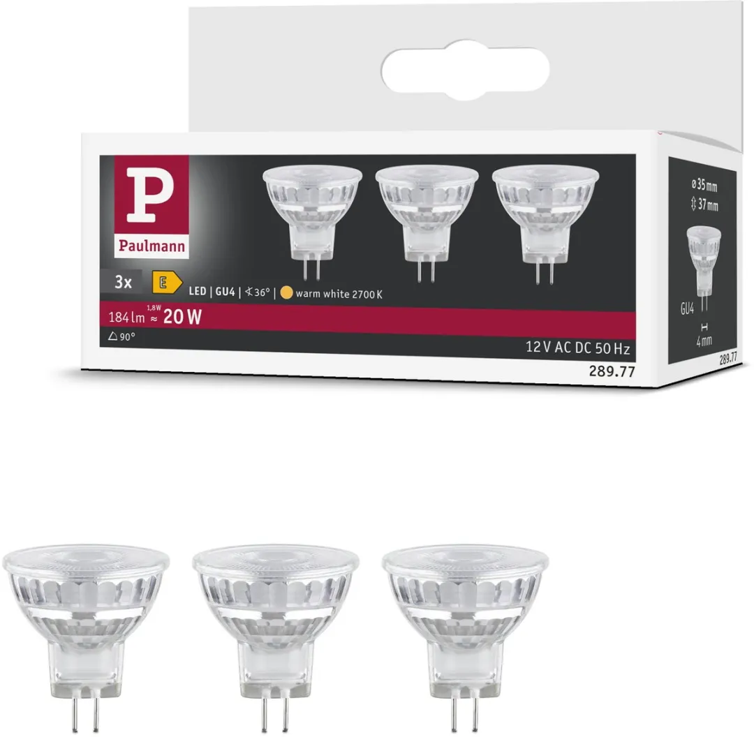 Paulmann LED Reflector GU4 3x184lm 3x1,8W 2700K