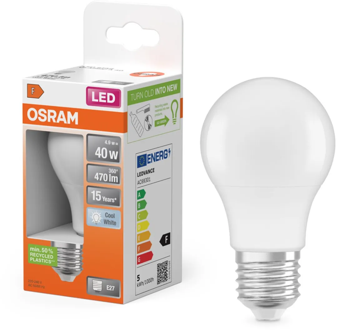 Osram LED E27 Peer 5.5W Koelwit Mat - 4000K