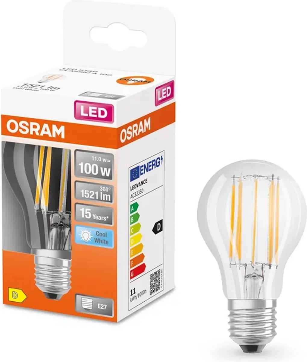 Osram LED-lamp E27 11W Koelwit - 4000K - Helder