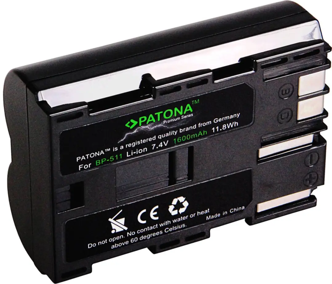 Patona Accu voor Canon BP-511 1600mAh - afbeelding 4 van 6