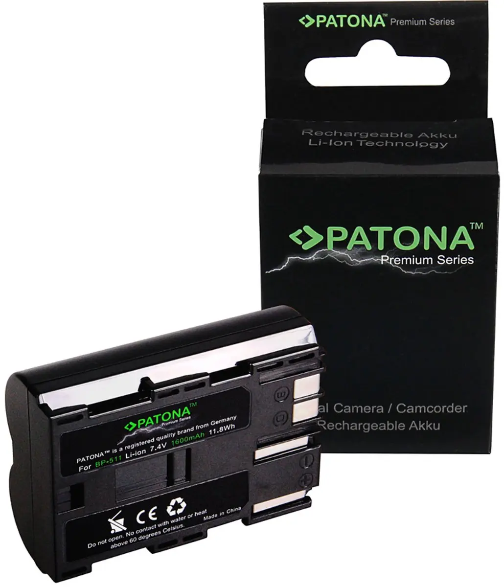 Patona Accu voor Canon BP-511 1600mAh - afbeelding 5 van 6