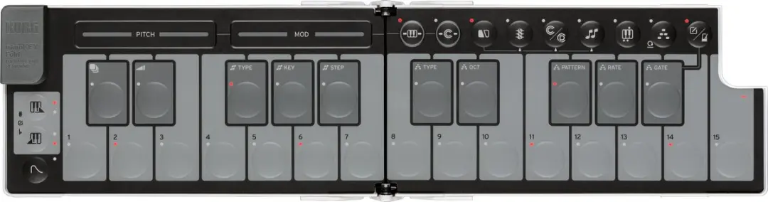 Korg nanoKEY FOLD KRNANOKFOLDWH MIDI-keyboard - Wit - afbeelding 3 van 6