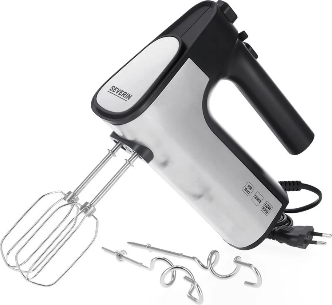 Severin HM3841 Handmixer 500W - Zwart/Roestvrijstaal