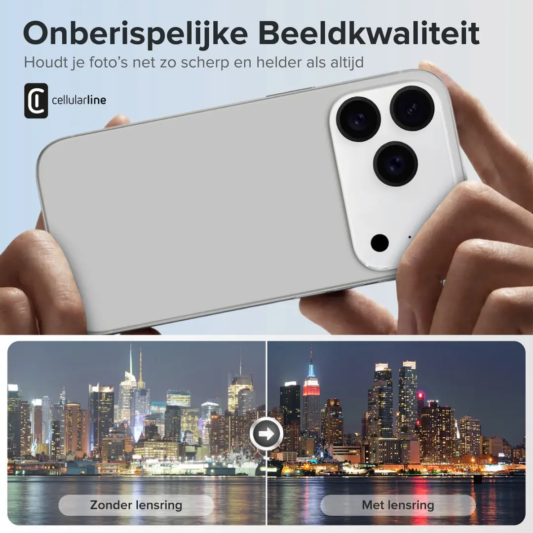 Cellularline CAMERALENSIPH17PRO Cameralensbeschermer - afbeelding 3 van 6