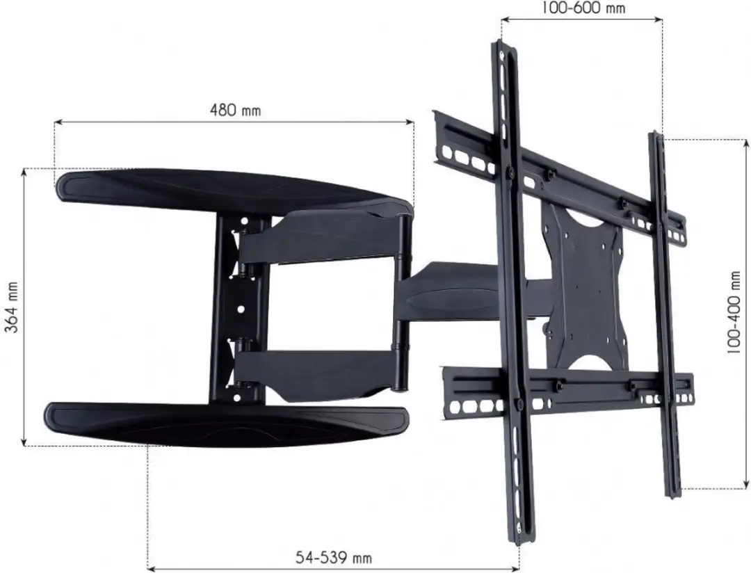 Techly ICA-PLB-171L TV-muurbeugel - Zwart - afbeelding 6 van 6