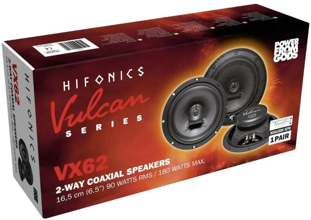 Hifonics VX-62 2-weg coaxiale inbouwluidspreker 180W - afbeelding 3 van 3