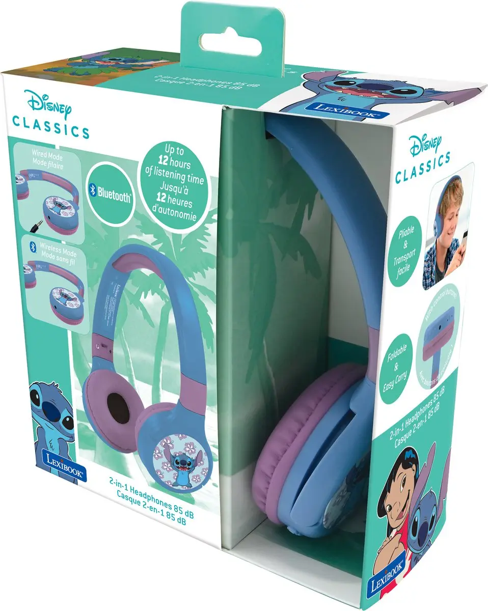 Lexibook HPBT010D 2-in-1 Bluetooth Koptelefoon - Paars - afbeelding 3 van 6