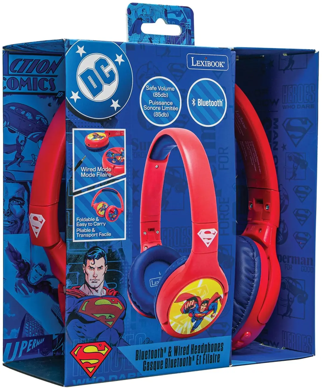 Lexibook HPBT010SU Kinderkoptelefoon 2-in-1 Bluetooth - Rood - afbeelding 5 van 6
