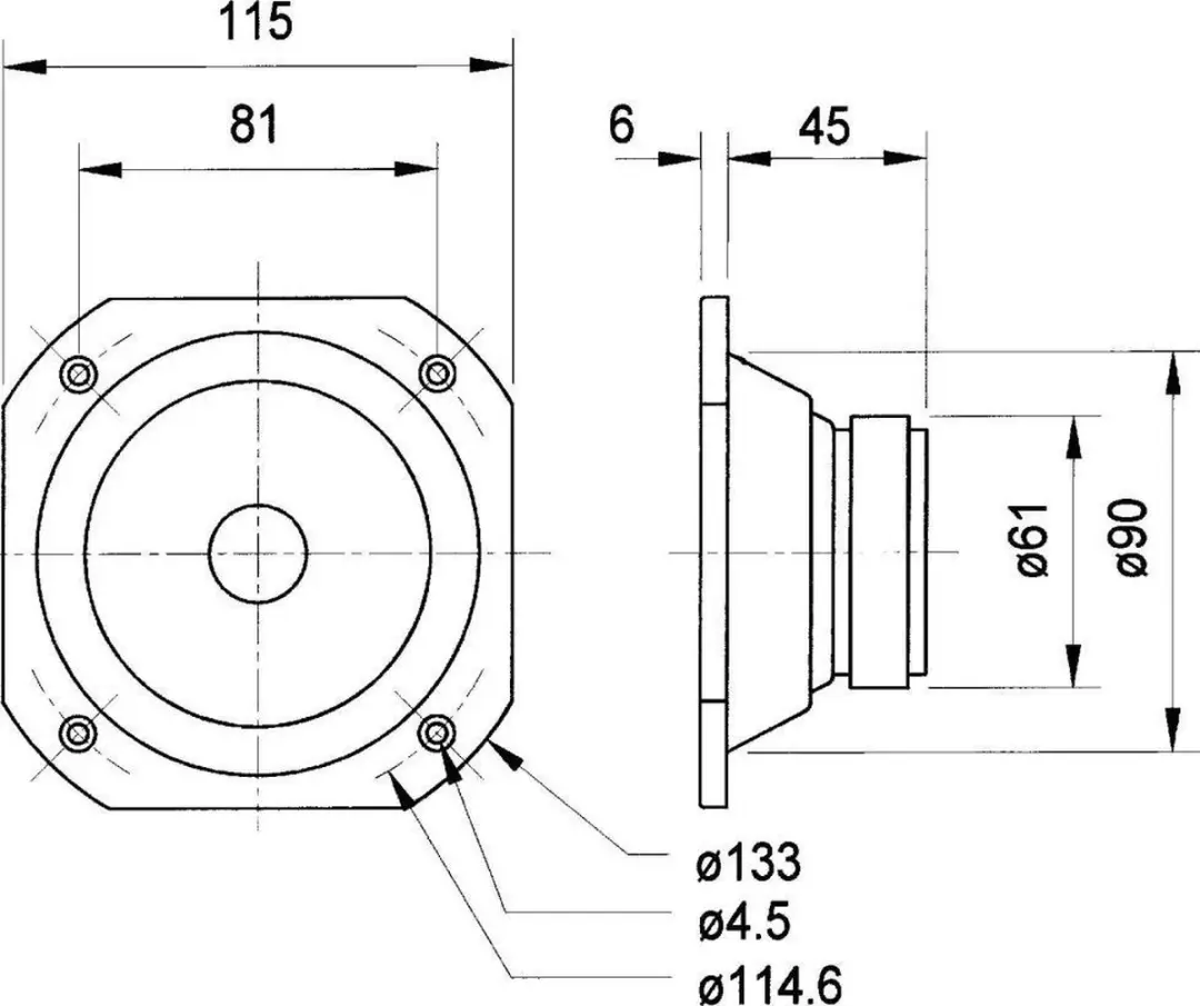 Visaton FRS 10 WP Full-range Luidspreker - 4 Ohm - Wit - afbeelding 6 van 6