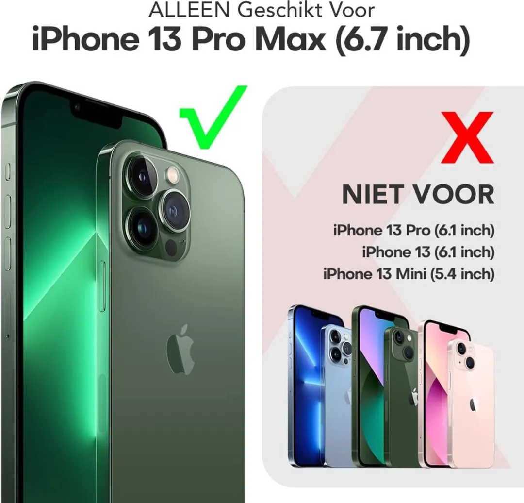NUVEX iPhone 13 Pro Max Hoesje - Doorzichtig - 2x Screenprotector + 2x Cameraprotector - afbeelding 6 van 6