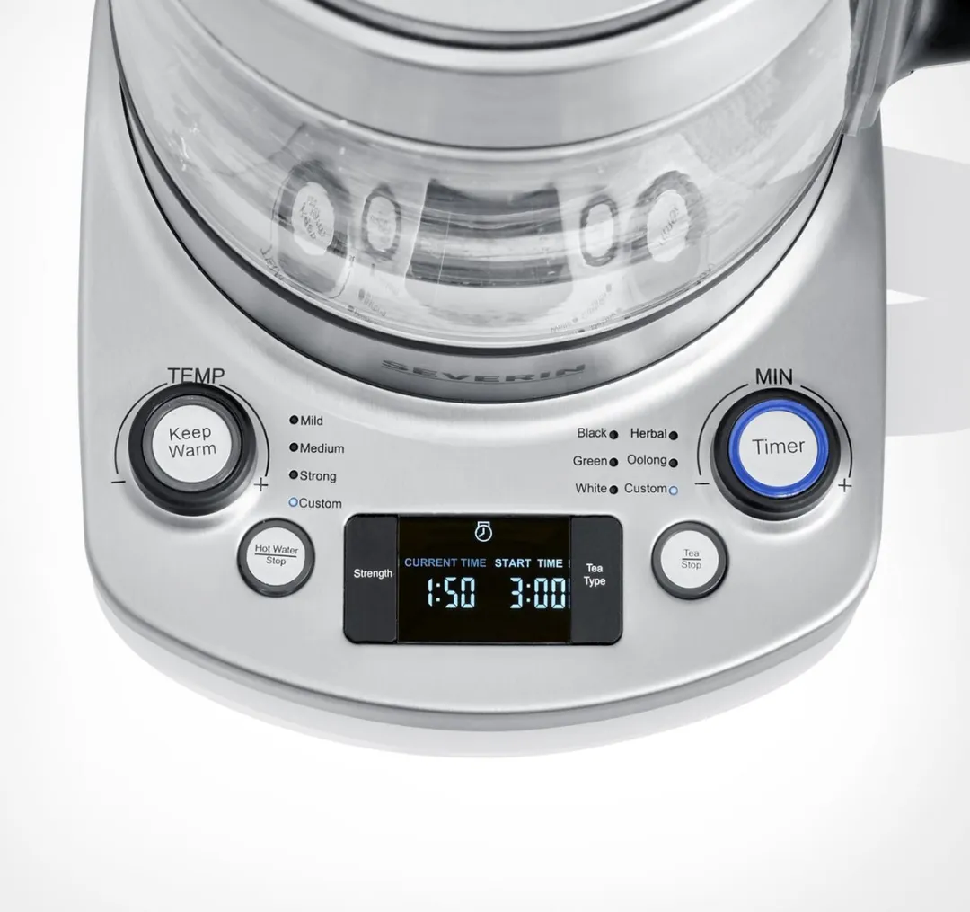 Severin WK 3422 Glazen Waterkoker 1700ml - 3000W - RVS