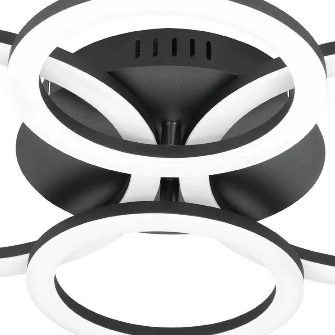 EGLO connect.z Parrapos-Z Smart Plafondlamp 61,5cm - Zwart - Zigbee